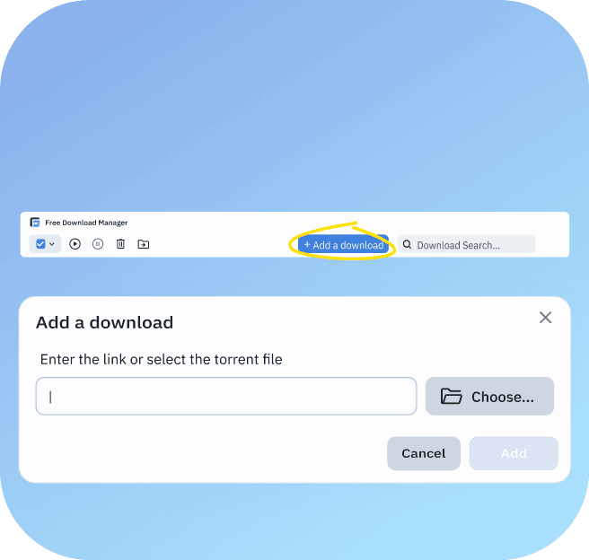 screenshot of the interface