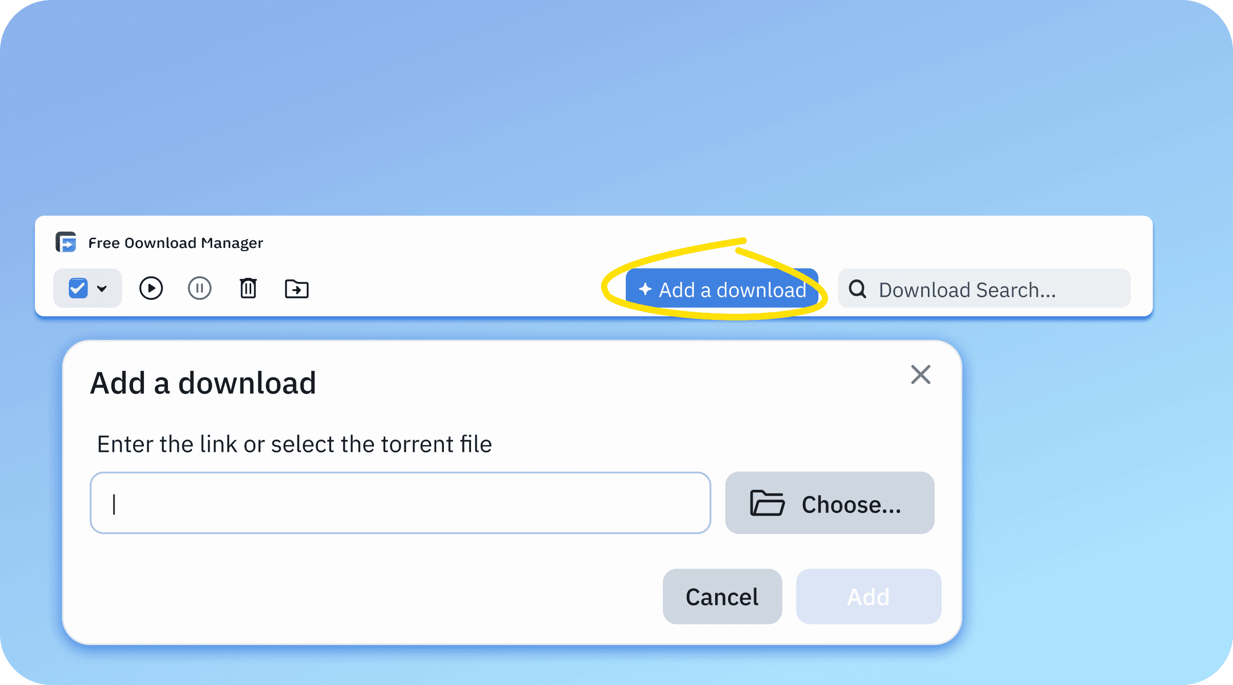 screenshot of the interface