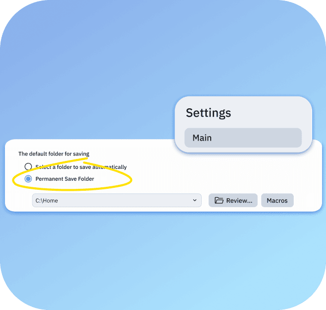 screenshot of the interface