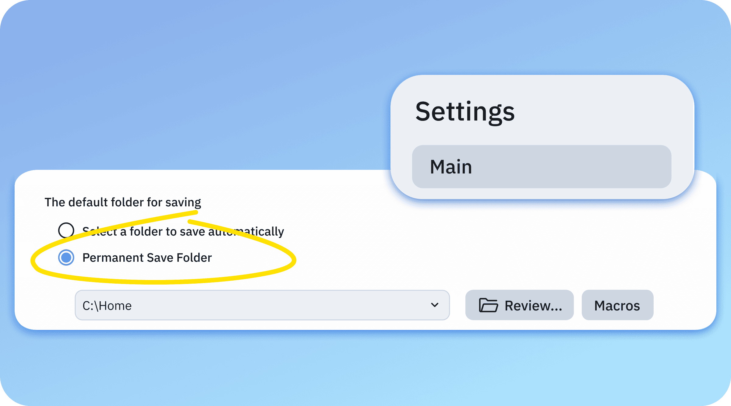 screenshot of the interface