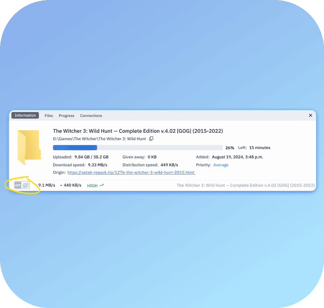 screenshot of the interface