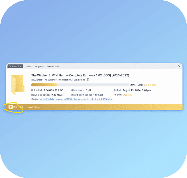 screenshot of the interface