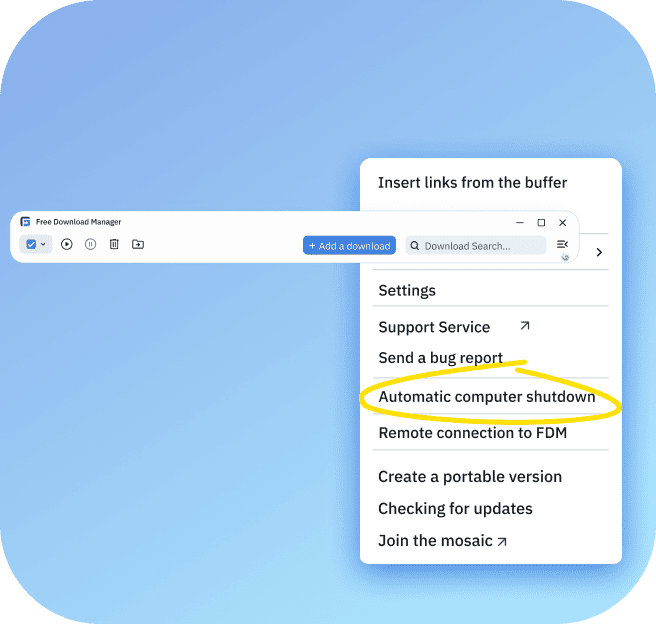 screenshot of the interface
