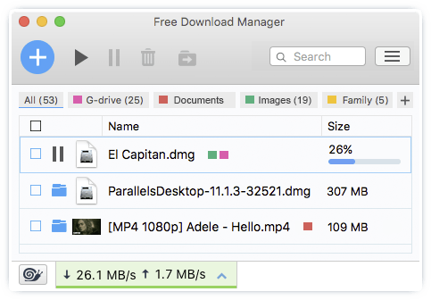 Modern download accelerator and organizer.